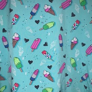Scrubstar Teal Popsicle Ice Cream Scrub Top 2X